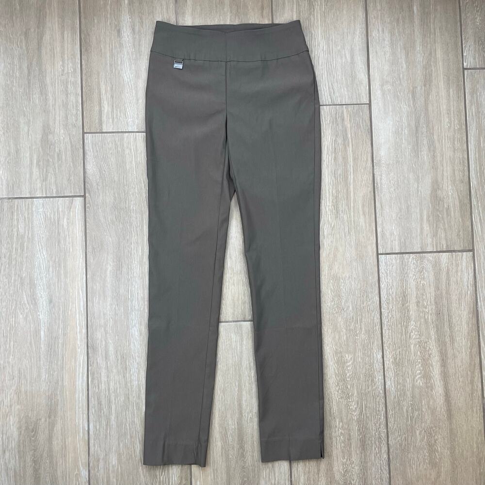 Lisette L Montreal Mercury Slim Pants Women 2 Taupe Pull On Career NWT 31 In